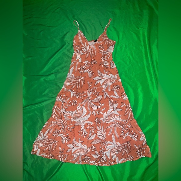 Wild Fable Floral Orange Summer Dress size XS - Picture 3 of 8
